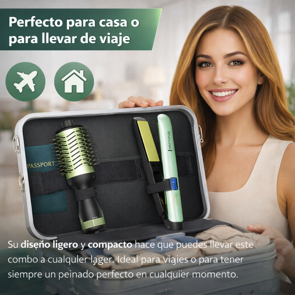 Combo Cepillo Secador + Plancha